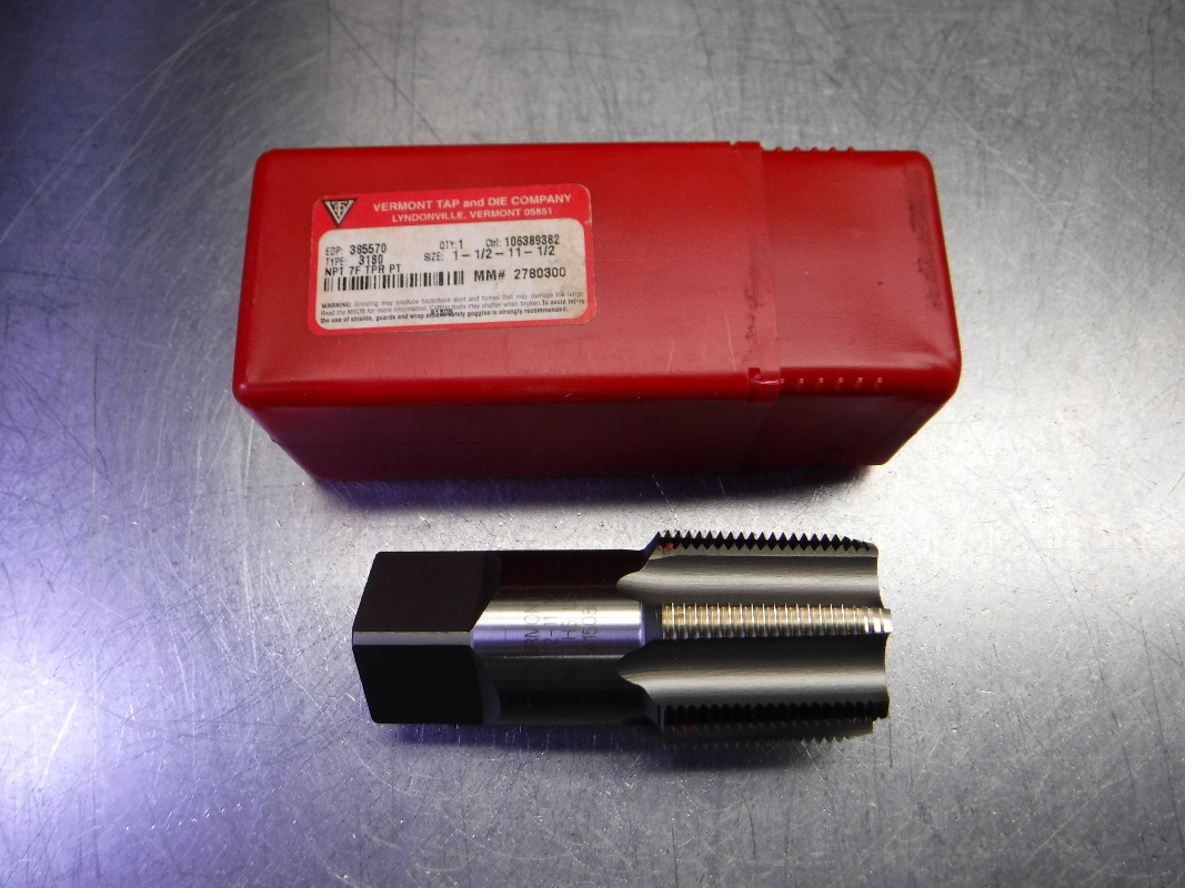 Taraud à Pipe HY-PRO 1 1/2-11 NPT HSS - Neuf, Origine USA, Pour Filetage Gaz