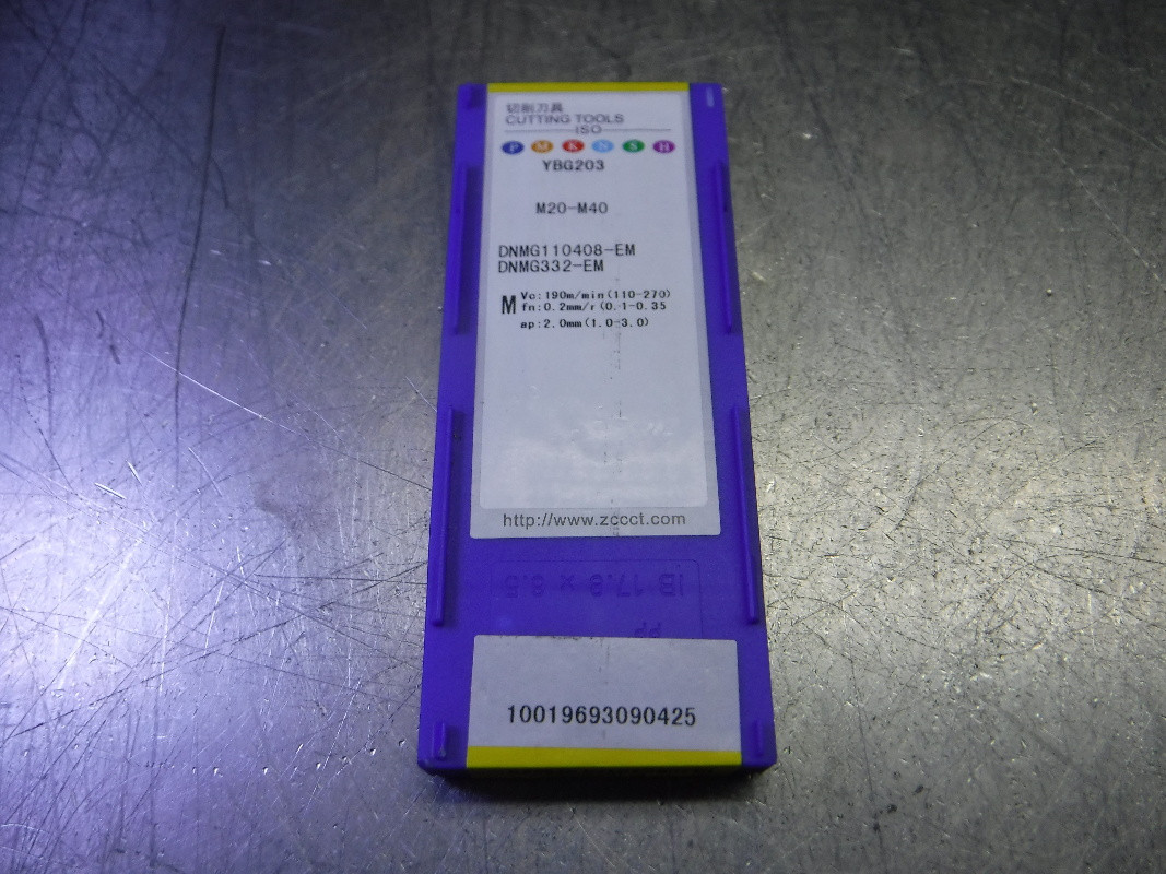 ZCCCT Carbide Inserts QTY10 DNMG332-EM / DNMG110408-EM YBG203