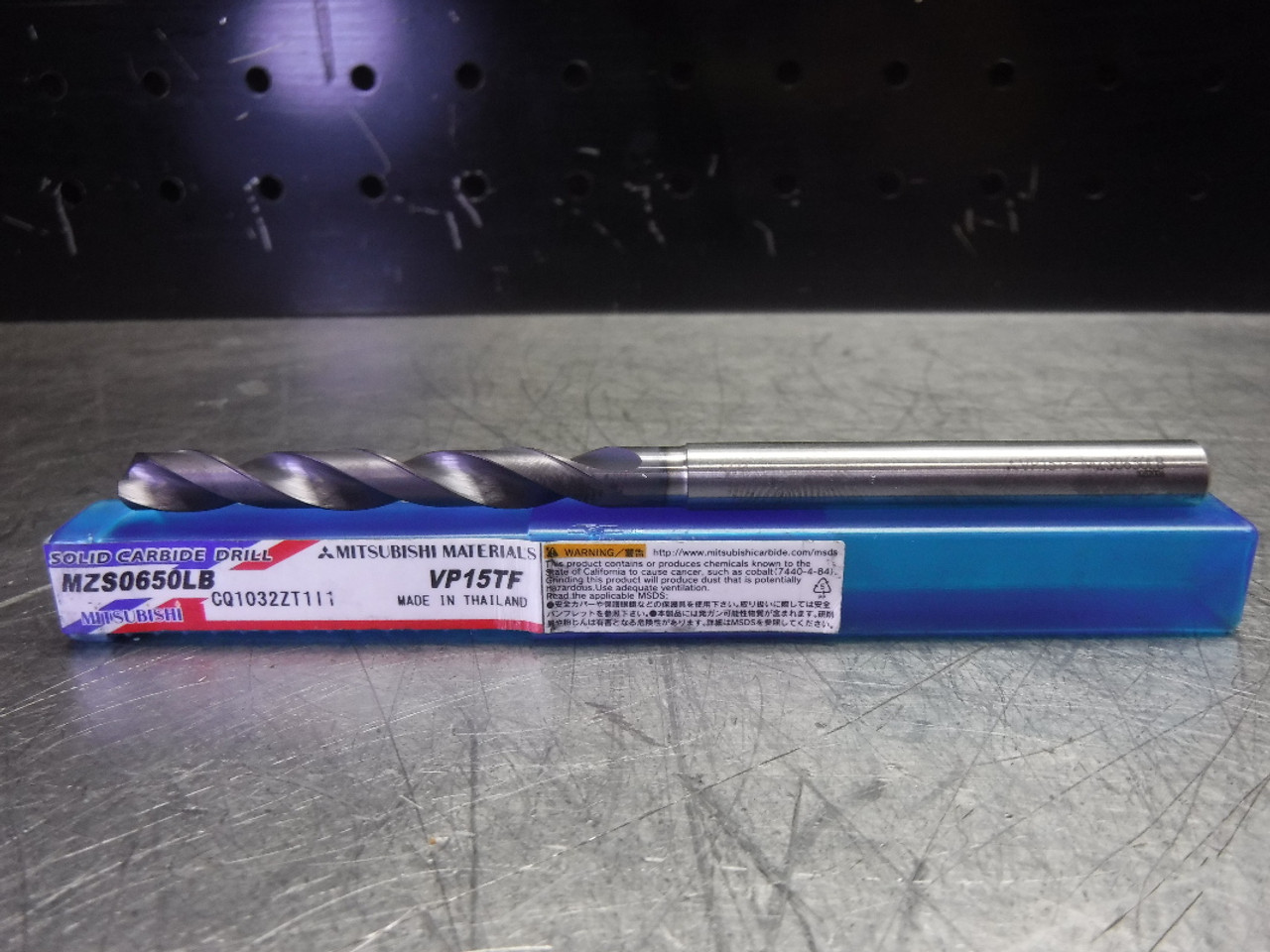 Mitsubishi 6.50mm Carbide Drill Coolant Thru MZS0650LB VP15TF