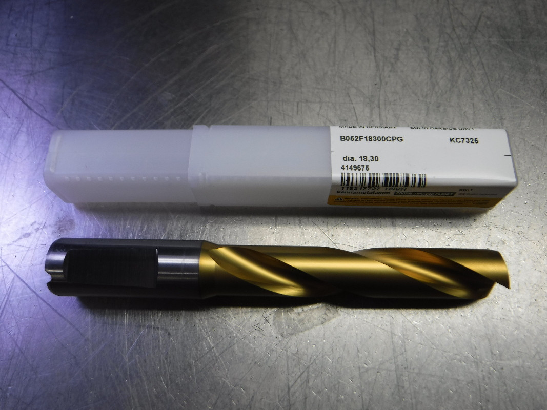 Kennametal 18.30mm Coolant Thru Carbide Drill B052F18300CPG KC7325