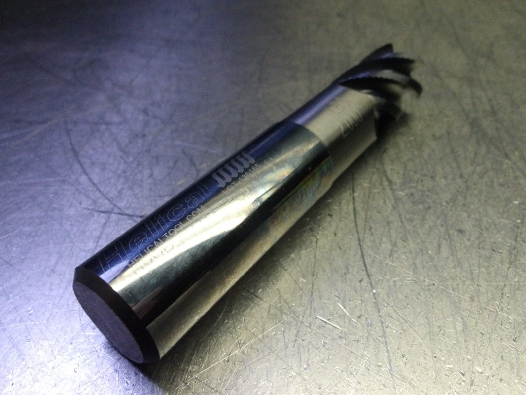 3/8" Carbide End Mill – 4 Flute Roughing – Helical Solutions 54092 – For Steel