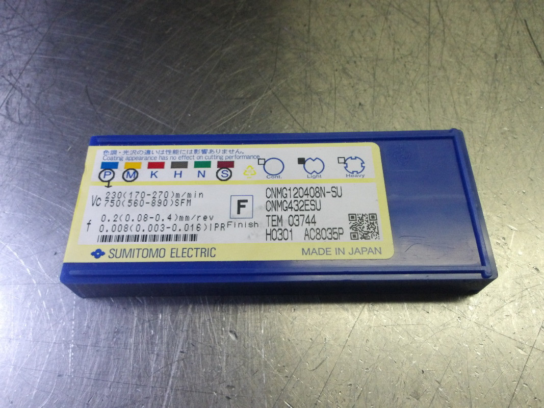 確認 1円スタート 新品 住友チップ CNMG120408N-UX AC820P 3ケースセット