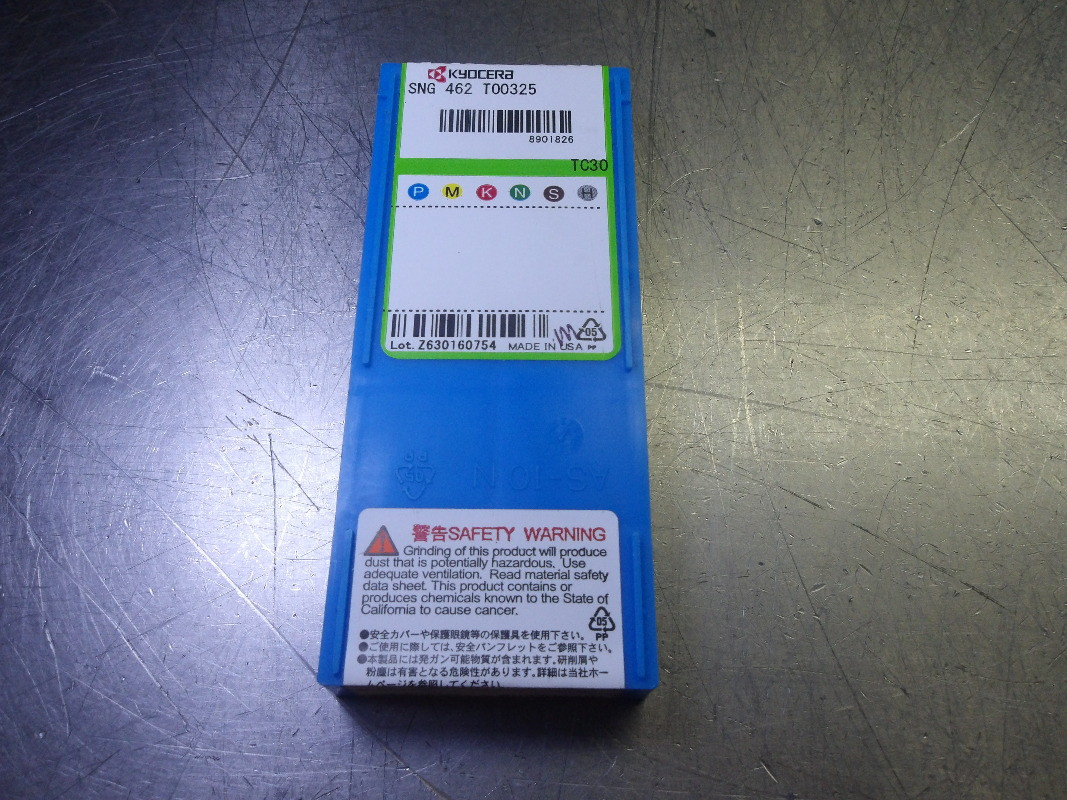 Kyocera Cermet Inserts QTY10 SNG 462 T00325 TC30 - Superior