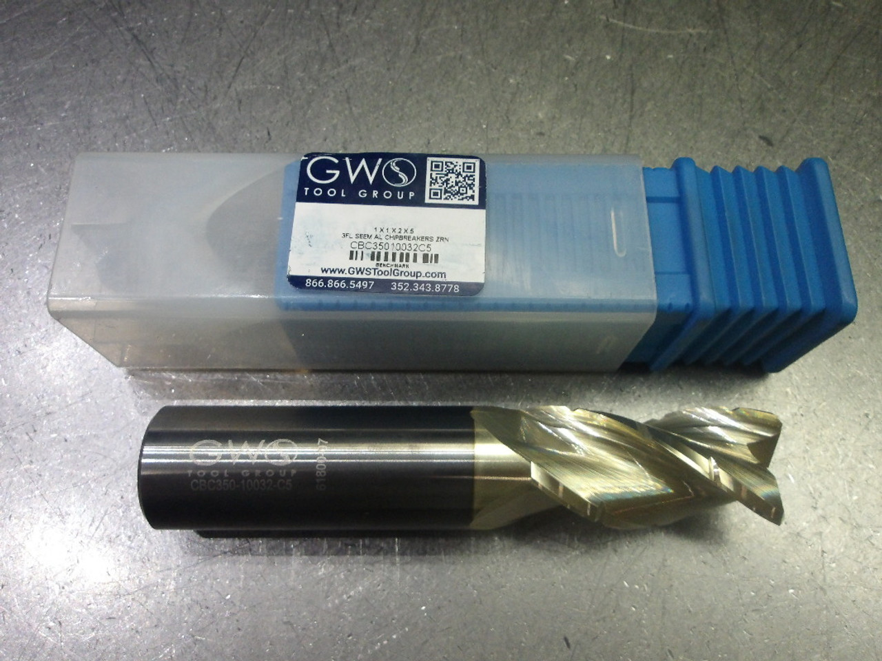 GWS 1 3 Flute Carbide CC Roughing Endmill 1 Shank CBC35010032C5 (LOC2191)