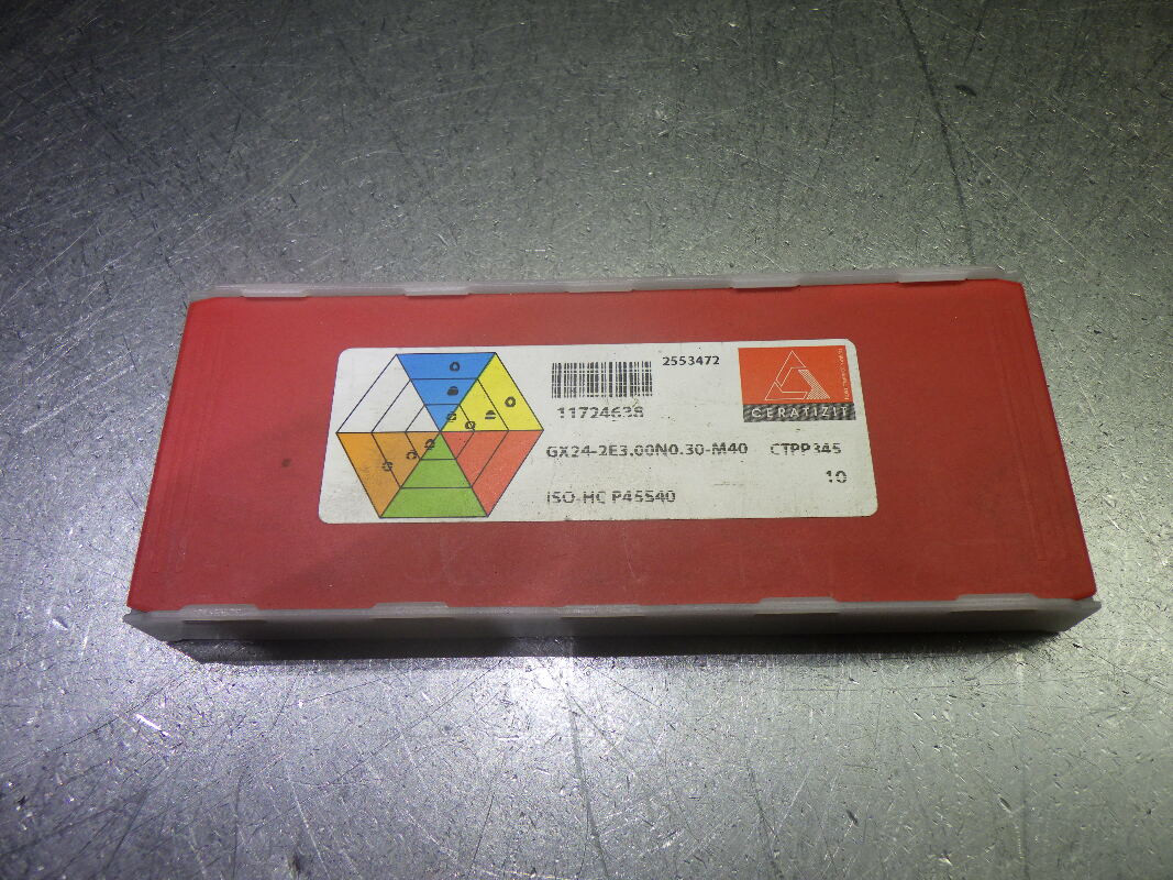 Ceratizit Carbide Grooving Inserts QTY10 GX24-2E3.00N0.30-M40