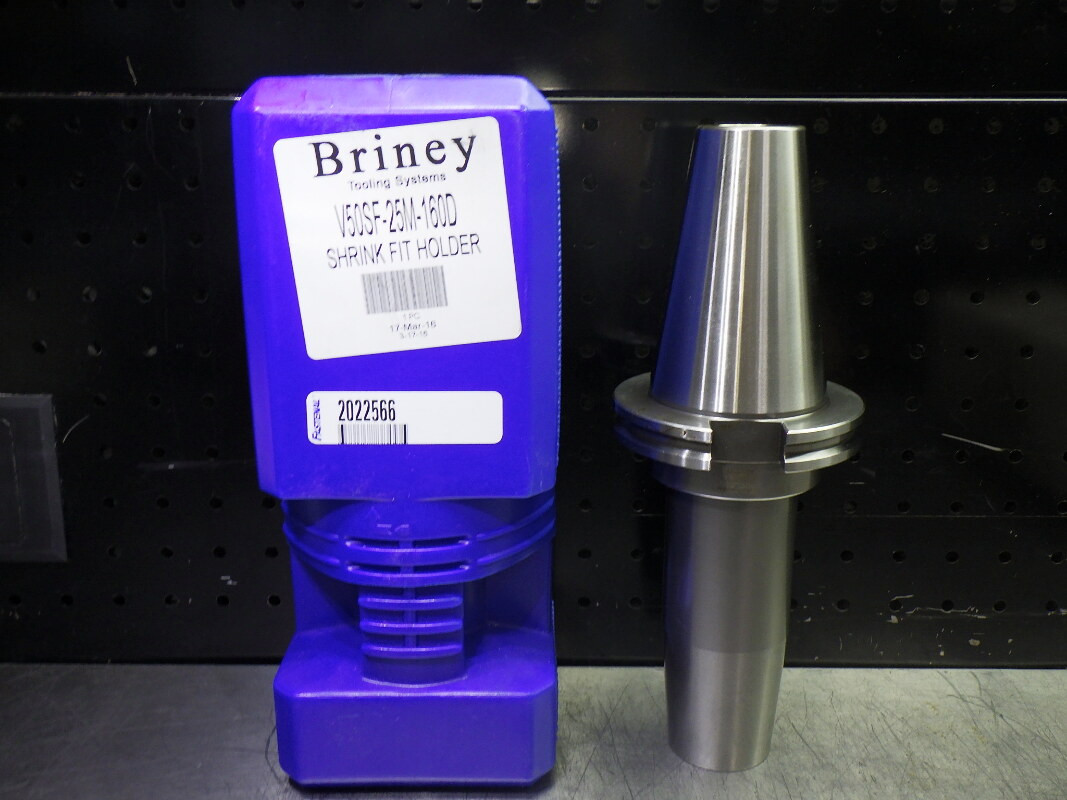 Briney CAT50 25mm Shrink Fit Tool Holder 160mm Pro V50SF-25M-160D