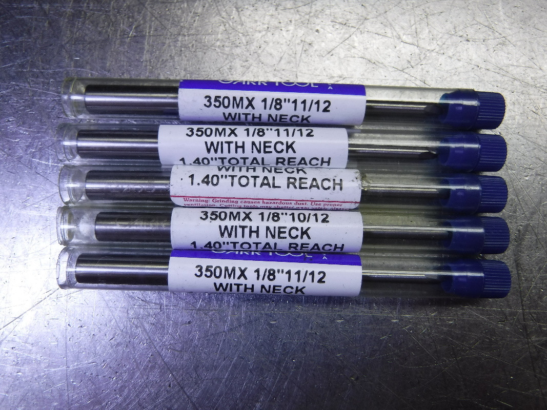 GARR TOOL 1/8" Solid Carbide Ball Nose Endmill 2 Flute QTY5 350MX