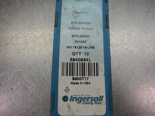 Ingersoll Carbide Inserts QTY10 SPE55R024 IN1540 (LOC2693B)