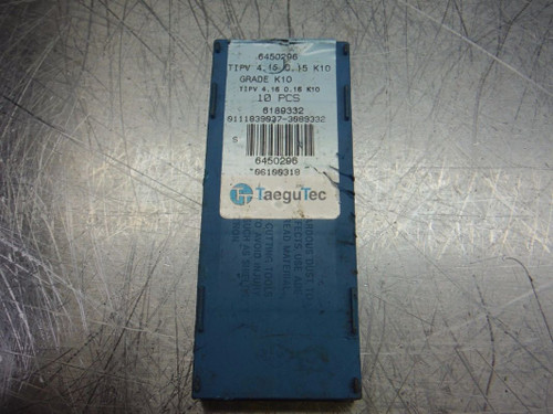 TaeguTec Carbide Inserts QTY10 TIPV 4.15 0.15 K10 (LOC2024A)