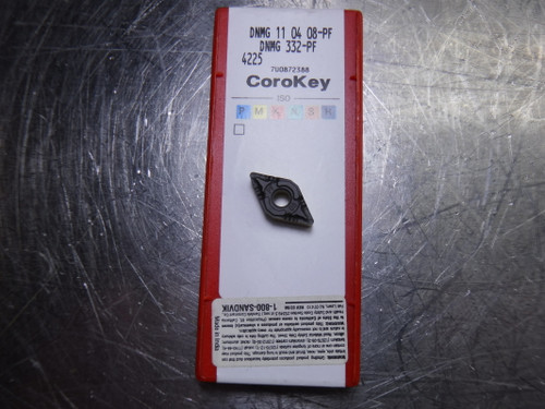 Sandvik Carbide Inserts QTY10 (P,K) DNMG 11 04 08-PF / 332-PF 4225 (LOC174)