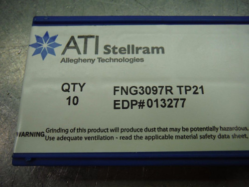 ATI Stellram Carbide Inserts QTY10 FNG 3097 R TP21 (LOC2255)