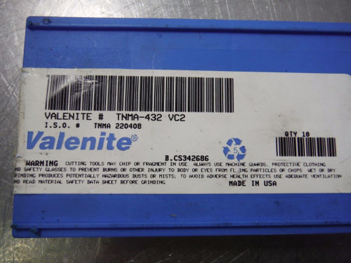Valenite Carbide Inserts QTY10 TNMA 22 04 08 VC2 (LOC1298D)