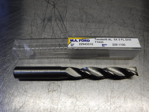 M.A. Ford Twister AL 11mm 3 Flute carbide Drill Aluminum  22943310 (LOC998D)