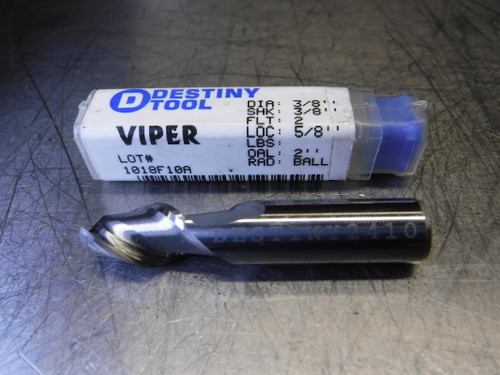 Destiny Tool Viper  3/8" 2 Flute Carbide Endmill Ballnose BV22410 (LOC2880B)