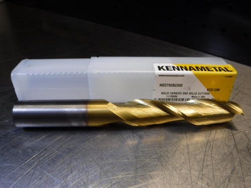 Kennametal 3/4" Carbide 2 Flute Endmill 3/4" Shank HEC750S2300 KC610M (LOC914)