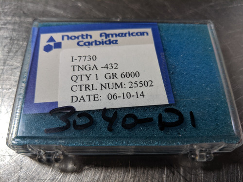 North American CBN Carbide Inserts QTY1 TNGA 432 6000 (LOC2943C)