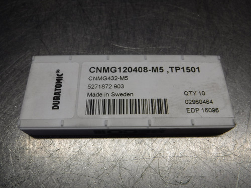 SECO Carbide Turning Inserts QTY10 CNMG432-M5 / CNMG120408-M5 TP1501 (LOC2368B)