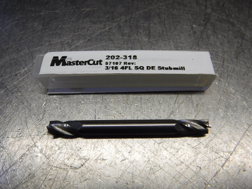 MasterCut 3/16" Double Ended 4 Flute Carbide Stub Endmill 202-318 (LOC121)