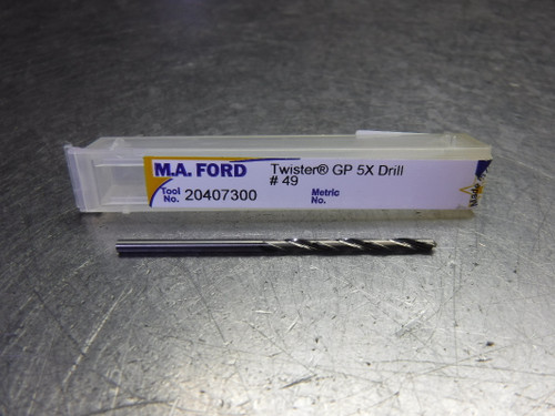 M.A. Ford Twister #49 Solid Carbide Drill 2 Flute 20407300 (LOC2672A)