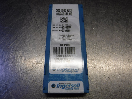 Ingersoll Carbide Inserts QTY10 CNGG 120402 / CNGG 430.5 ML K10 (LOC895)
