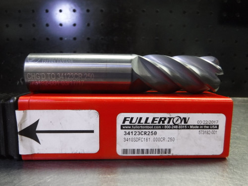 Fullerton 1" Solid Carbide Endmill 5 Flute 34123CR250 (LOC1483B)