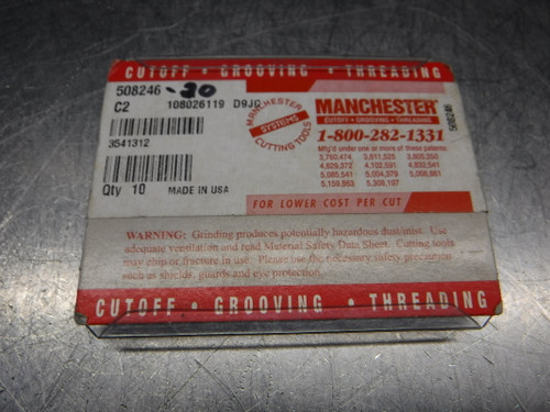 Manchester Carbide Grooving Inserts QTY10 508246 C2 (LOC950)