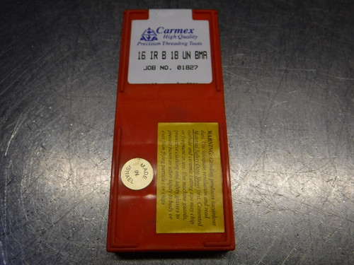 Carmex Carbide Threading Inserts QTY10 16 IR B 18 UN BMA (LOC1030A)