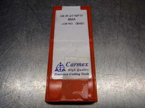 Carmex Carbide Threading Inserts QTY10 06 IR 27 NPTF BMA (LOC1066A)