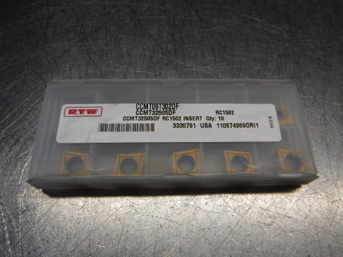 RTW Carbide Inserts QTY10 CCMT09T302DF/CCMT32505DF RC1502 (LOC1065A)