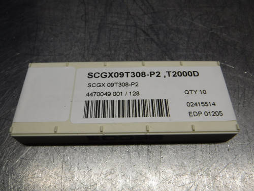 SECO Carbide Inserts QTY10 SCGX09T308-P2 T2000D (LOC2255)