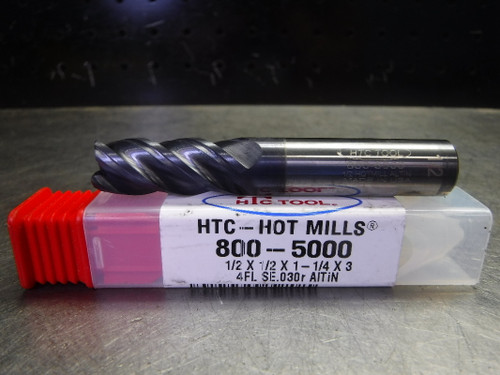 HTC 1/2" Solid Carbide Endmill 4 Flute 800-5000 (LOC2509)