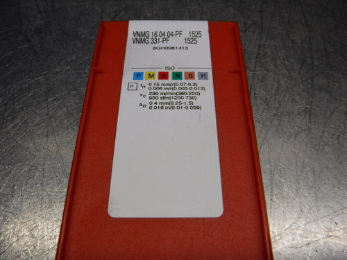 Sandvik Cermet Inserts QTY10 VNMG331-PF / VNMG16 04 04-PF 1525