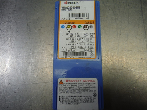 Kyocera Ceratip Carbide Inserts QTY10 WNMG080408MS / WNMG432MS CA6525 (LOC2092B)