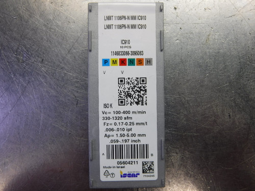 Iscar Carbide Inserts QTY10 LNMT 1106PN-N MM IC910 (LOC2135B)