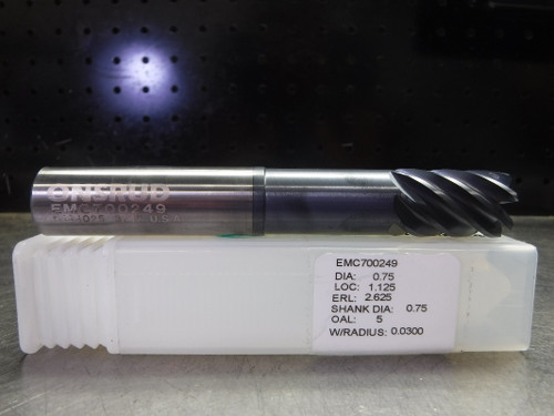 LMT ONSRUD 3/4" Solid Carbide Endmill 7 Flute EMC700249 (LOC1327B)