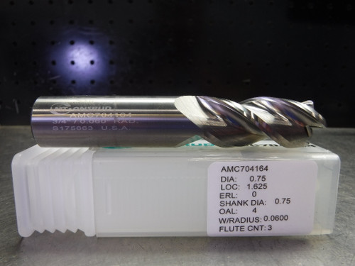 LMT ONSRUD 3/4" Solid Carbide Endmill 3 Flute AMC704164 (LOC1403D)