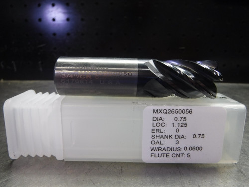 LMT ONSRUD 3/4" Solid Carbide Endmill 5 Flute MXQ2650056 (LOC839)