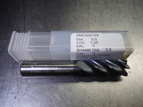 LMT ONSRUD 1/2"  Solid Carbide Endmill 5 Flute EMC604128 (LOC1439A)