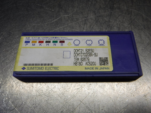 Sumitomo Carbide Turning Inserts QTY10  DCMT21.52ESU AC520U (LOC2793A)