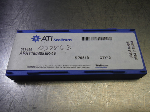 Stellram Carbide Inserts QTY10 APHT160408ER-46 SP6519 (LOC1363B)