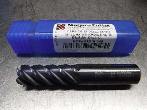 Niagara Cutter 5/8" 5 Flute Carbide Endmill 5/8x5/8x1-5/8x3-1/2 (LOC2323B)