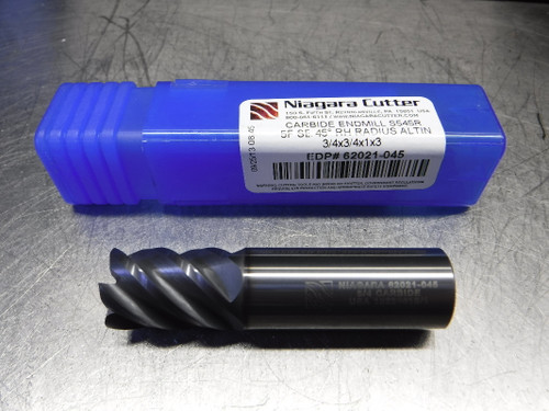 Niagara Cutter 3/4" 5 Flute Carbide Endmill 3/4" Shank 3/4x3/4x1x3 (LOC2323B)