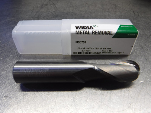 Widia/Metal Removal 3/4" 2 Flute Carbide Ballnose Endmill Shank M30751 (LOC392)