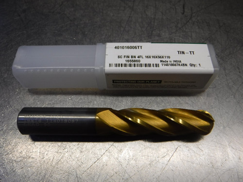 Widia/Hanita 16mm 4 Flute Carbide Ballnose Endmill 401016006TT (LOC974A)
