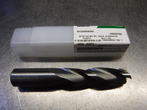 Widia/Hanita 20mm 3 Flute Carbide Endmill 20mm Shank 40132000W064 (LOC1564)