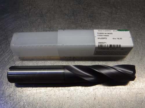 Widia 16mm 2 Flute Coolant Thru Carbide Drill TDS501A16000 WU25PD (LOC773A)