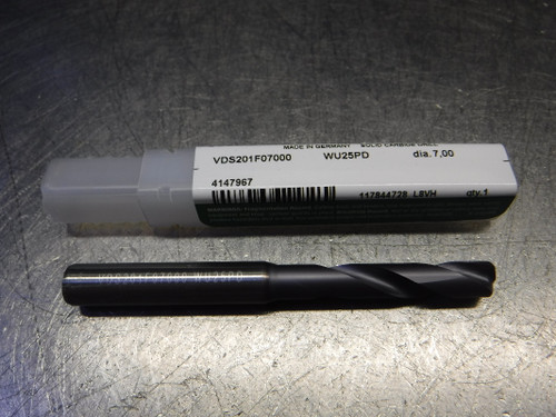 Widia 7mm 2 Flute Carbide Drill 8mm Shank VDS201F07000 WU25PD (LOC774)