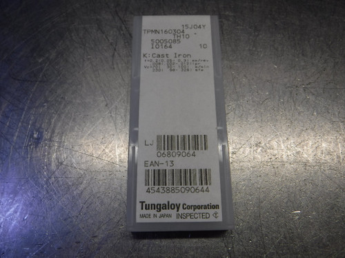 Tungaloy Carbide Turning Inserts QTY10 TPMN160304 TH10 (LOC1299B)