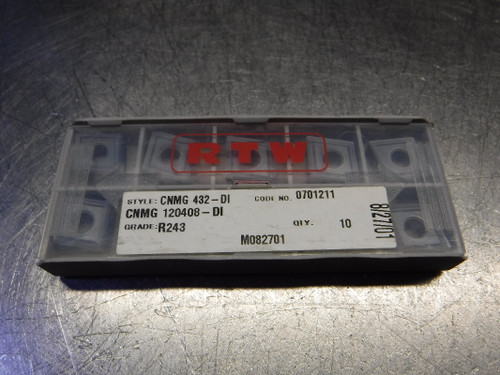 RTW Carbide Inserts QTY10 CNMG432-DI / CNMG120408-DI R243 (LOC794)