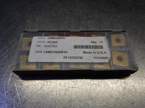 RTW Carbide Inserts QTY10 CNMG432PR1 / CNMG120408PR1 RC3503 (LOC794)